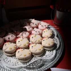 A plate of cookies with faces on them