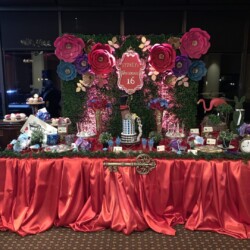 A table with many different types of food on it