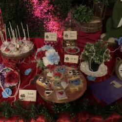 A table with many different types of desserts.