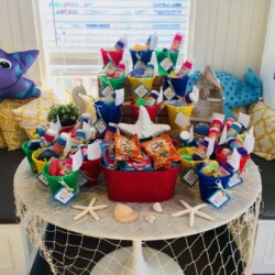 A table with many different items on it