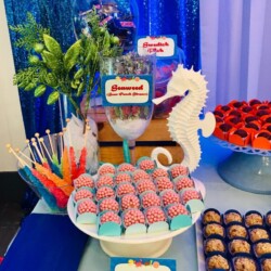 A table with several different types of desserts.