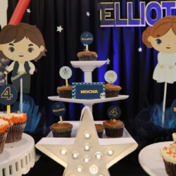 A star wars themed birthday party with cupcakes