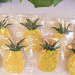 A bunch of pineapple cookies are in the bag