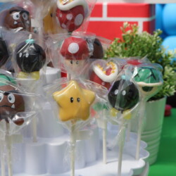 A bunch of cake pops are on display
