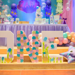 A table with letters that say " one ".