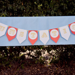 A banner that says " one in the air ".